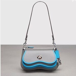 Wavy Double Pouch Bag In Coachtopia Leather